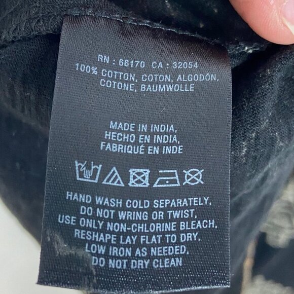 Anthropologie Akemi+Kin Romy Block Printed Top Size XS‎ Black Beaded Blouse Boho - Picture 6 of 8